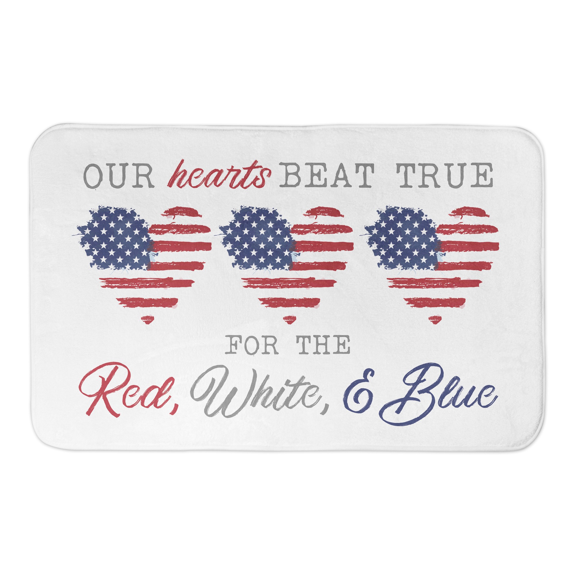 Our Hearts Beat True 21 x 34 Bath Mat