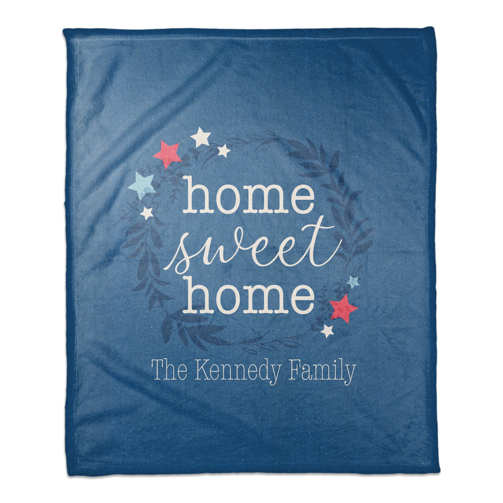 Home Sweet Home Personalized 50 x 60 Coral Fleece Blanket