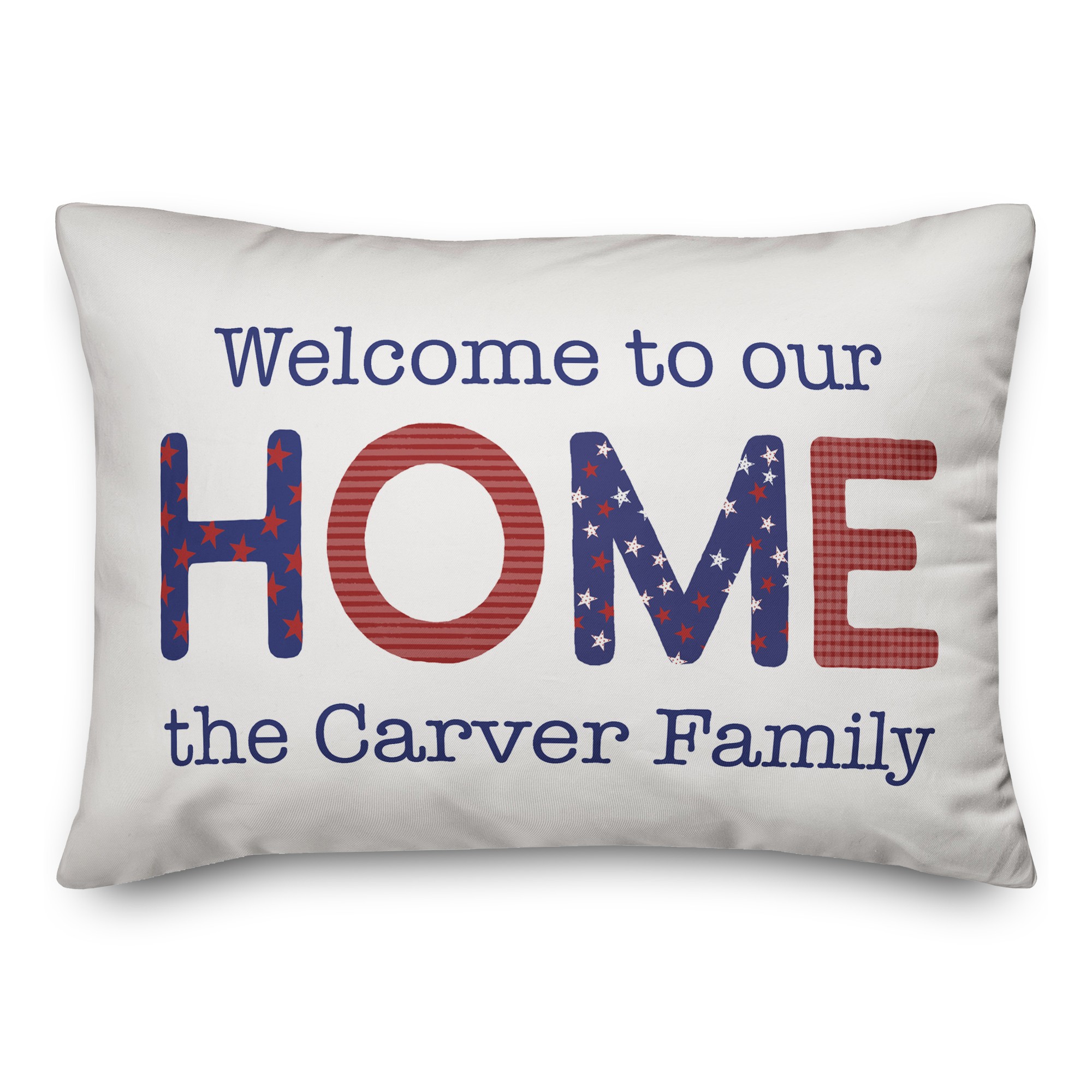 Welcome to Our Home Personalized 20 x 14 Indoor / Outdoor Pillow