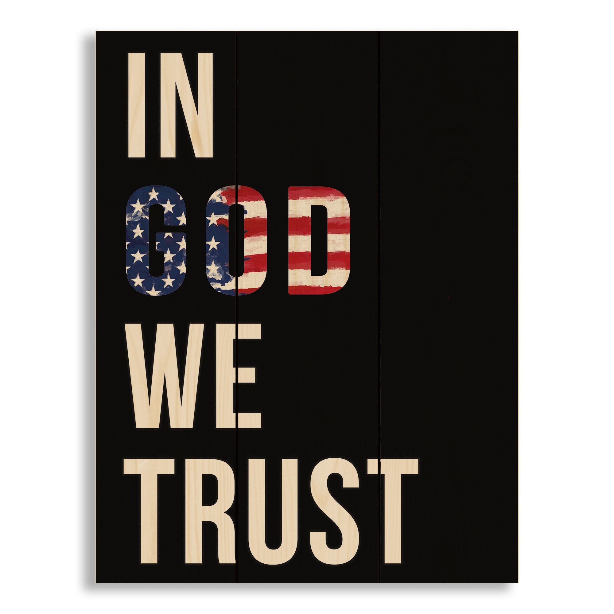 In God We Trust 10.69 x 14 Pallet Wood Art
