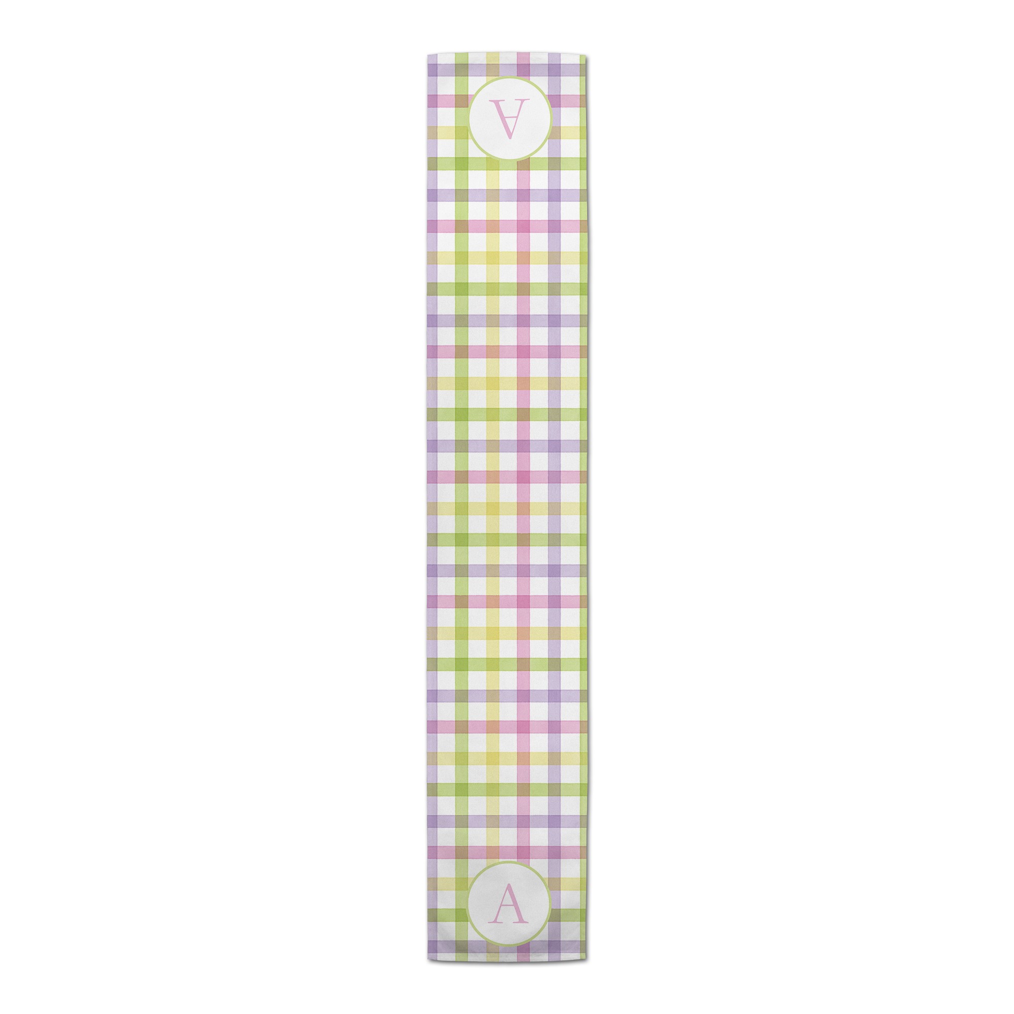 Pastel Plaid Personalized 16 x 90 Outdoor Table Runner