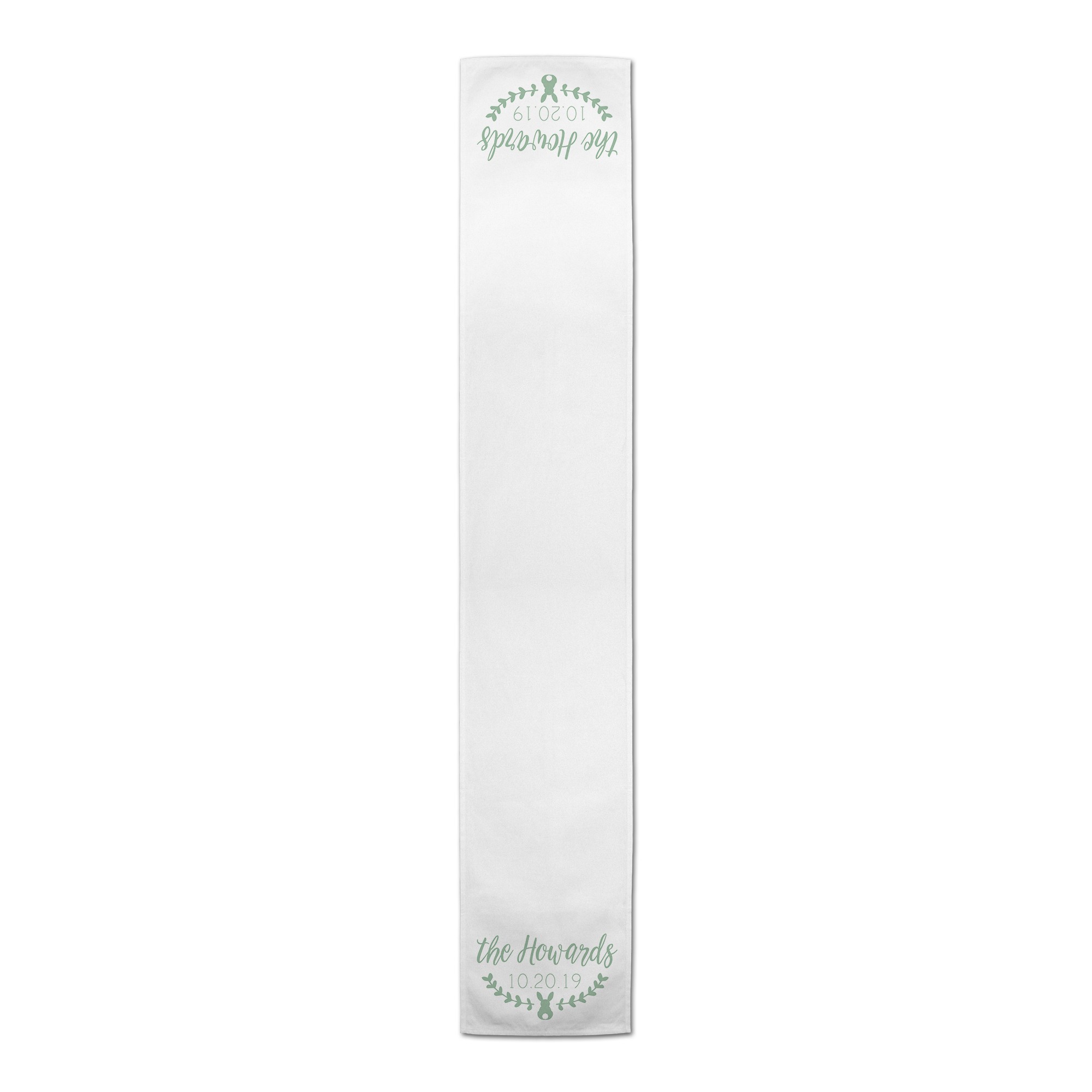 Fam Name Date Personalized 16 x 90 Outdoor Table Runner