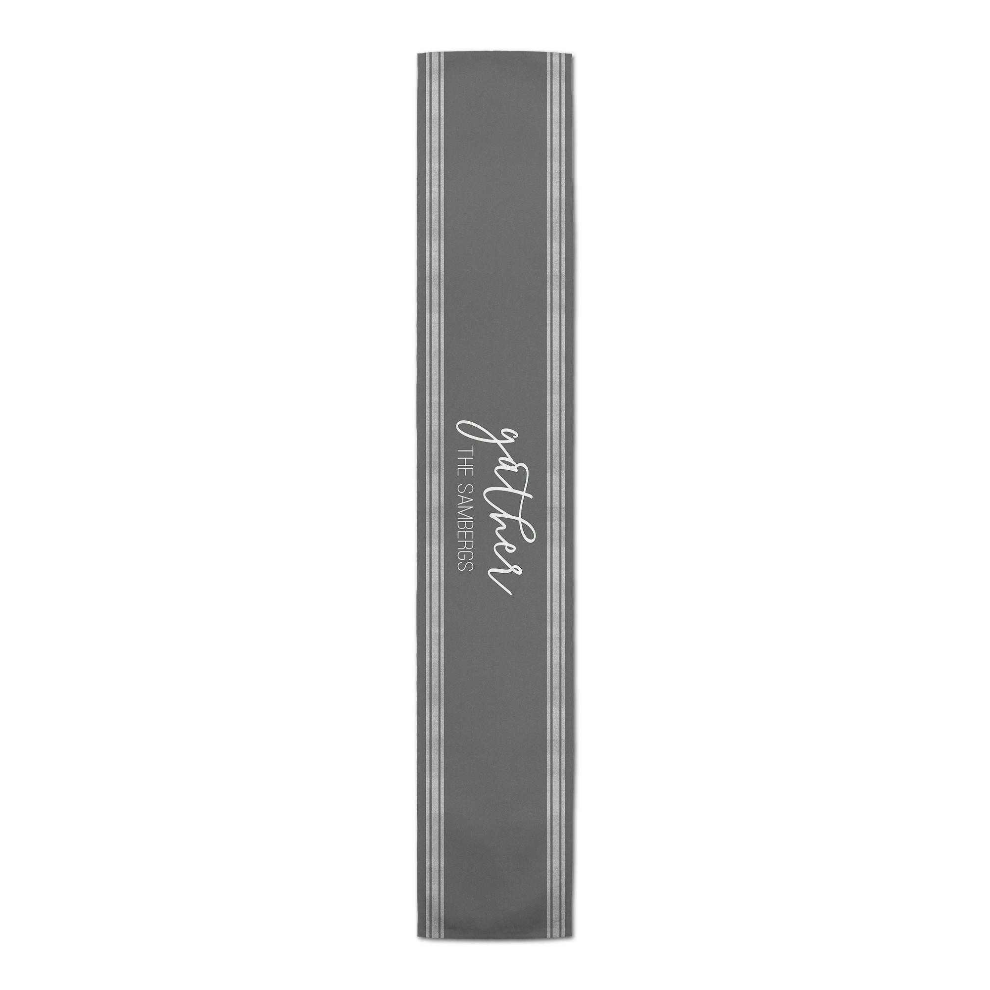 Gray Gather Personalized 16 x 72 Outdoor Table Runner