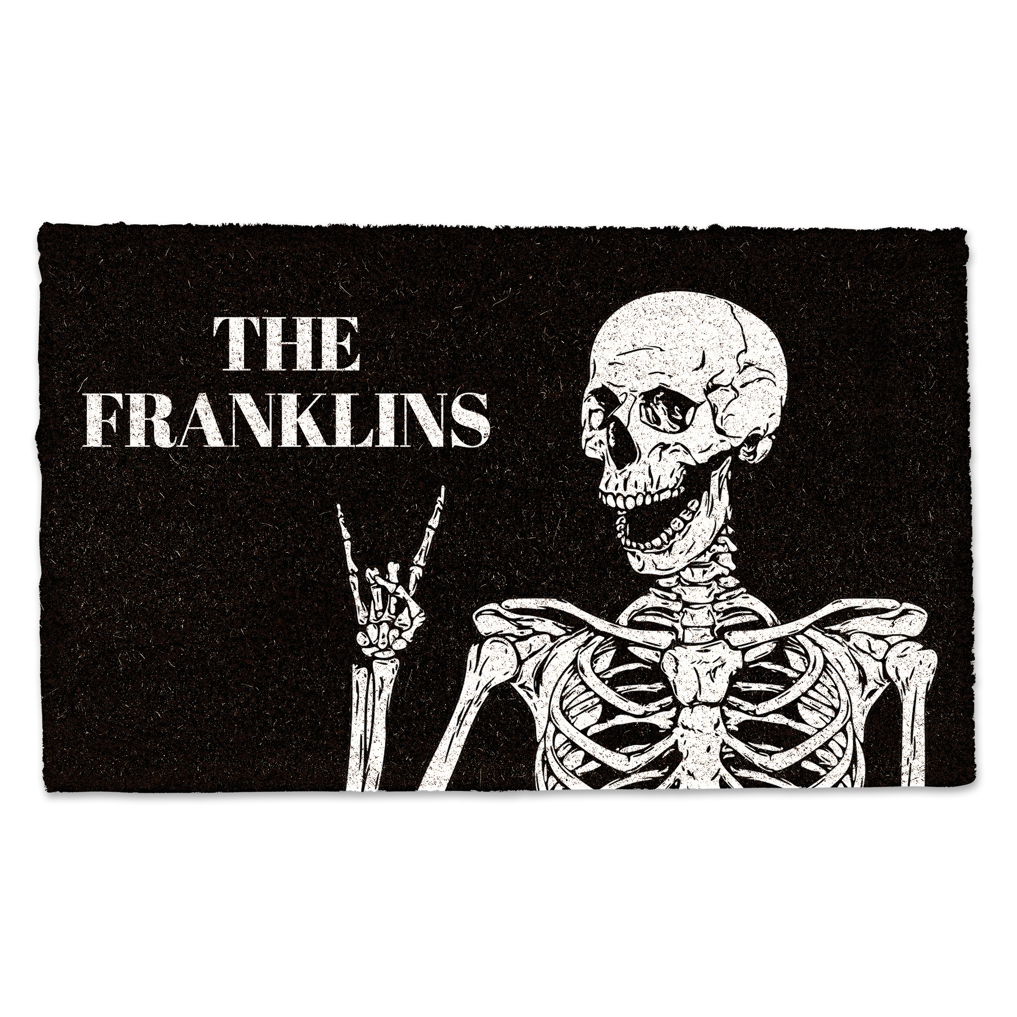 Rockin Skeleton Personalized 30 x 18 Door Mat