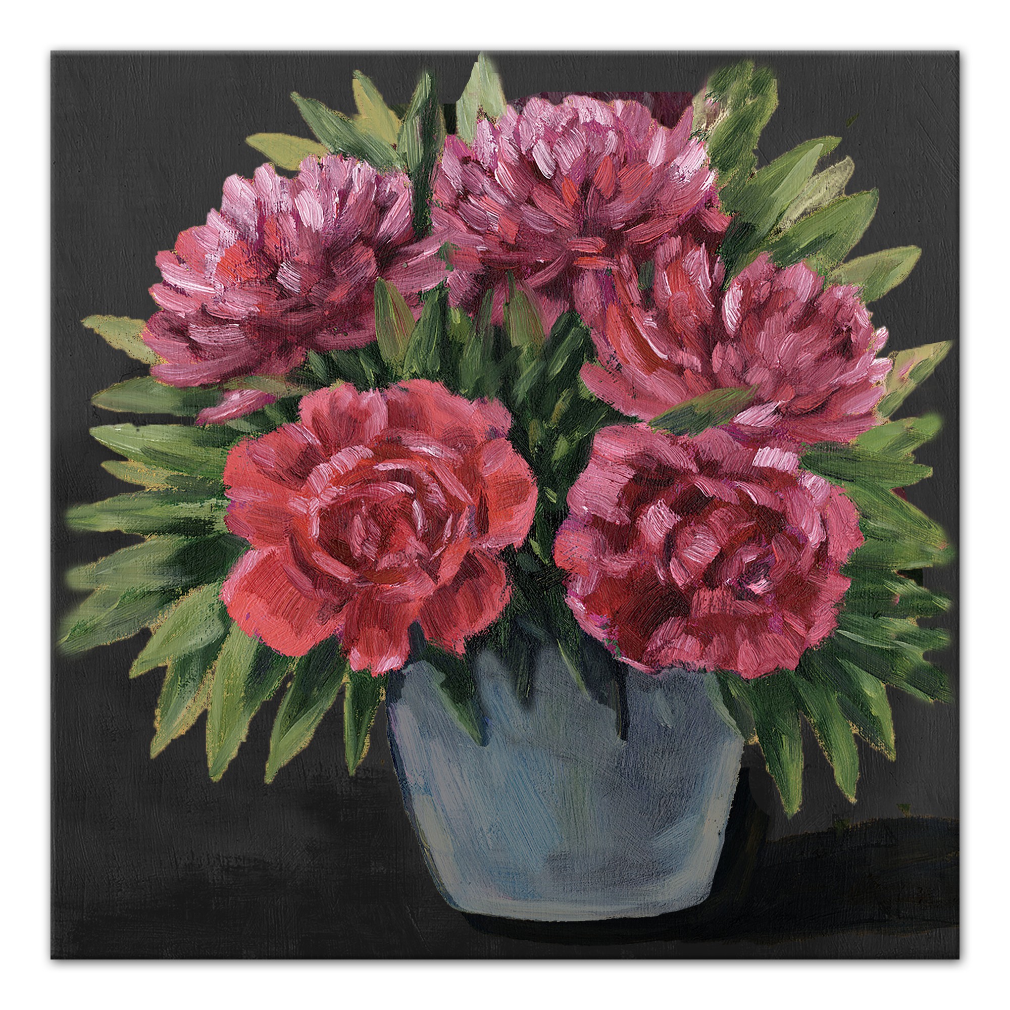 Bold Dark Pinks 40 x 40 Canvas Wall Art