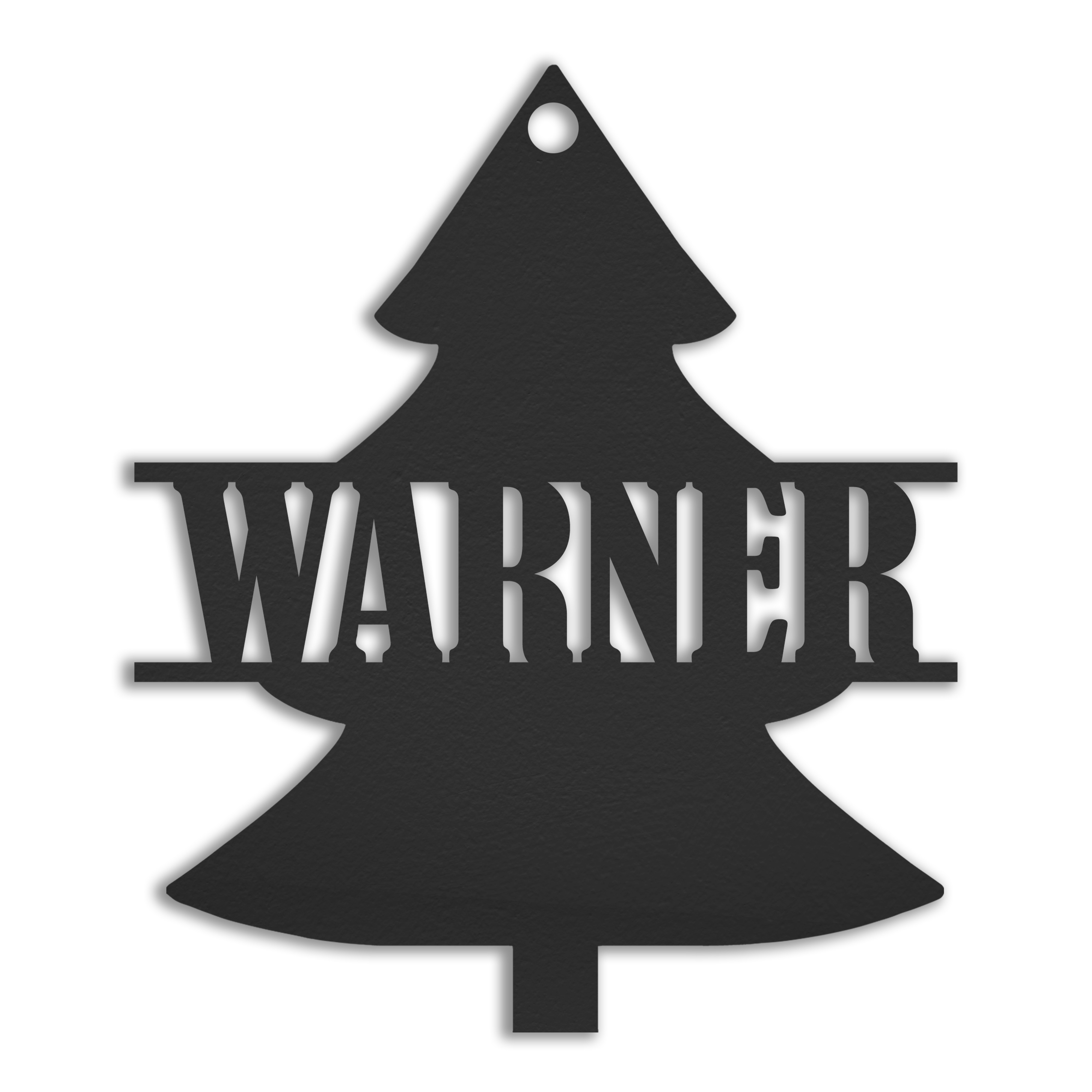Holiday Tree Personalized 4 x 4 Metal Ornament