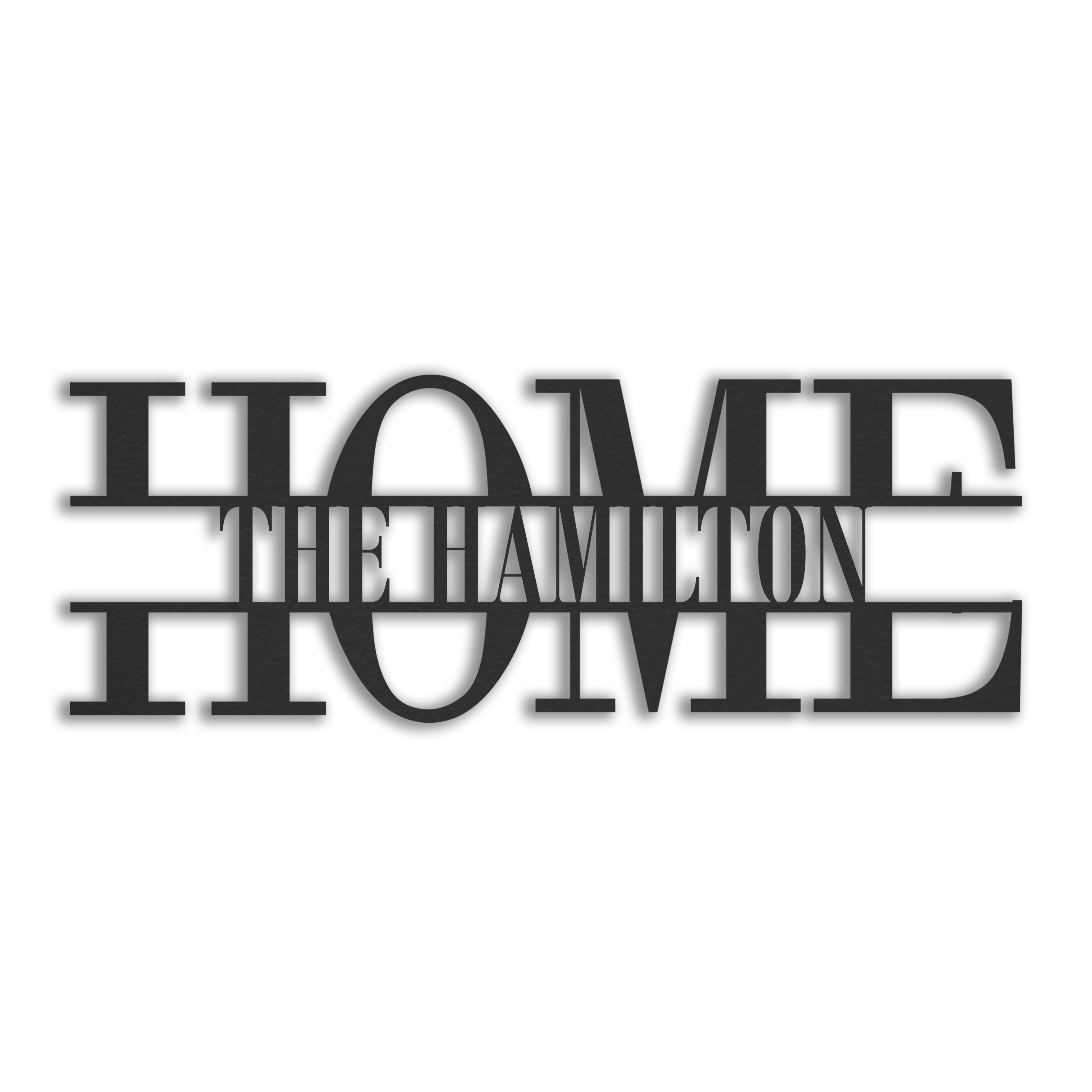 Home Typography Personalized 4 x 4 Metal Ornament