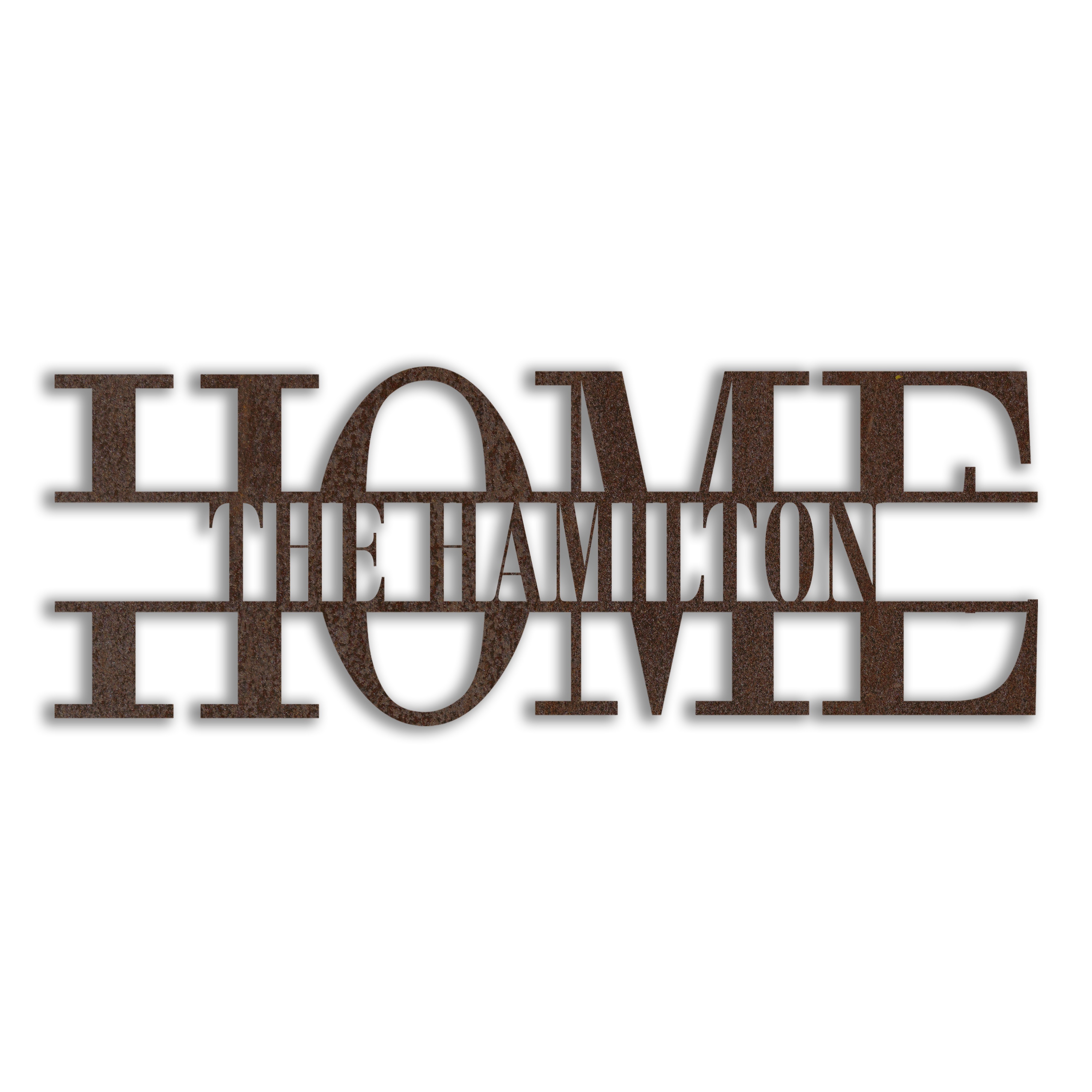 Home Typography Personalized 4 x 4 Copper Metal Ornament