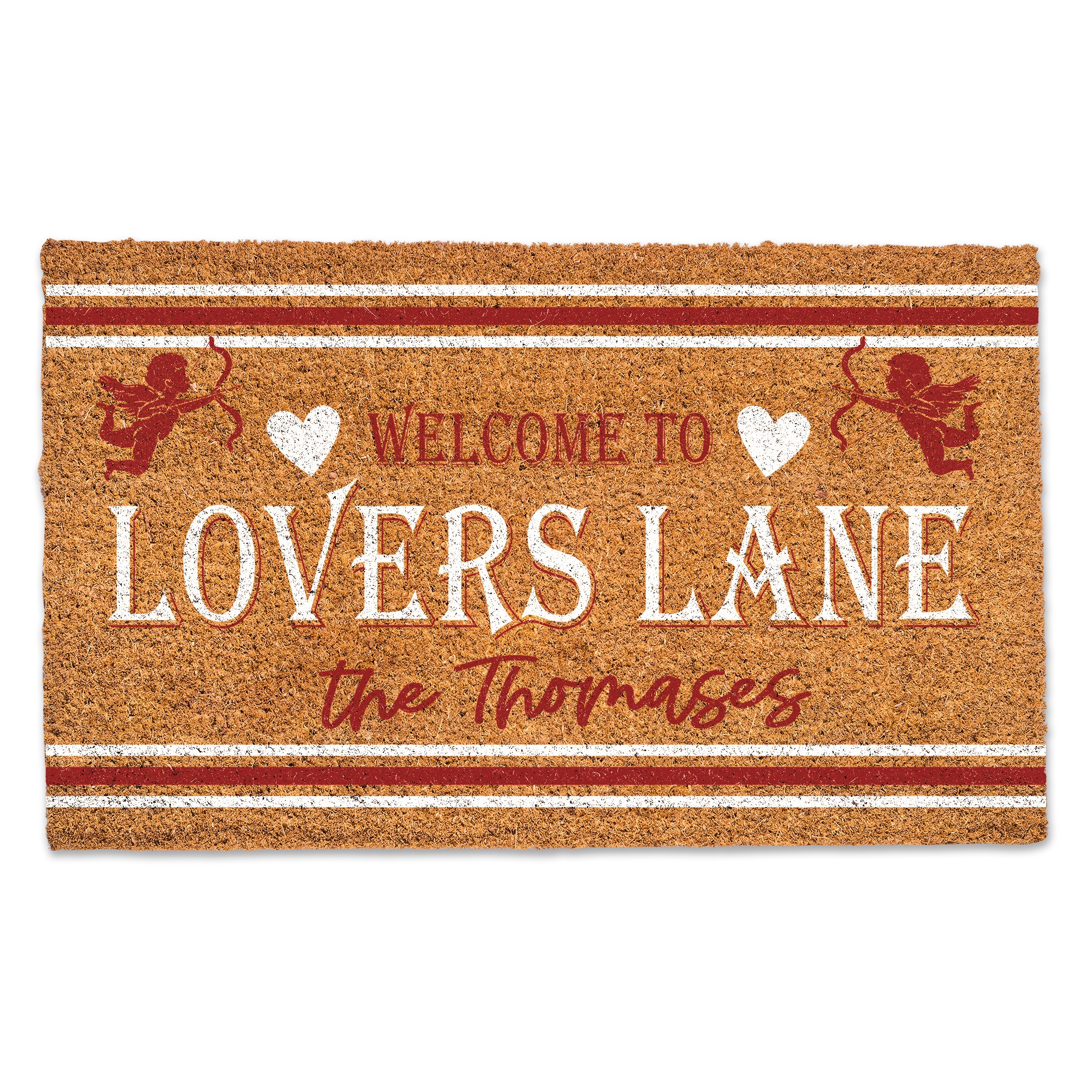 Welcome to Lovers Lane Personalized 30 x 18 Door Mat
