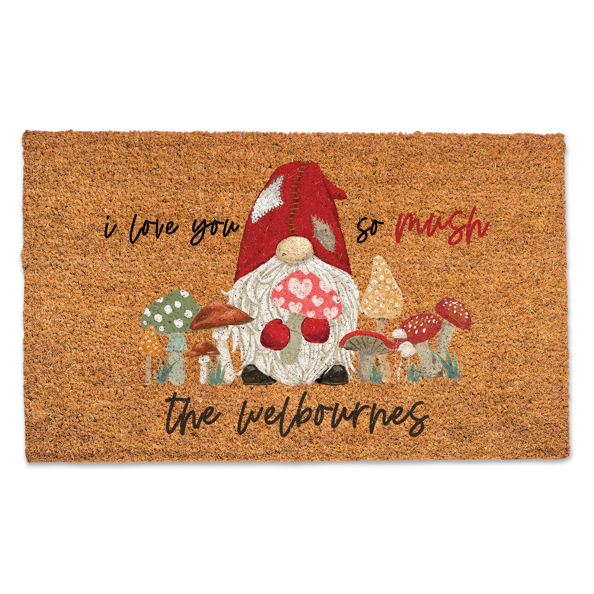I Love You So Mush Personalized 30 x 18 Door Mat