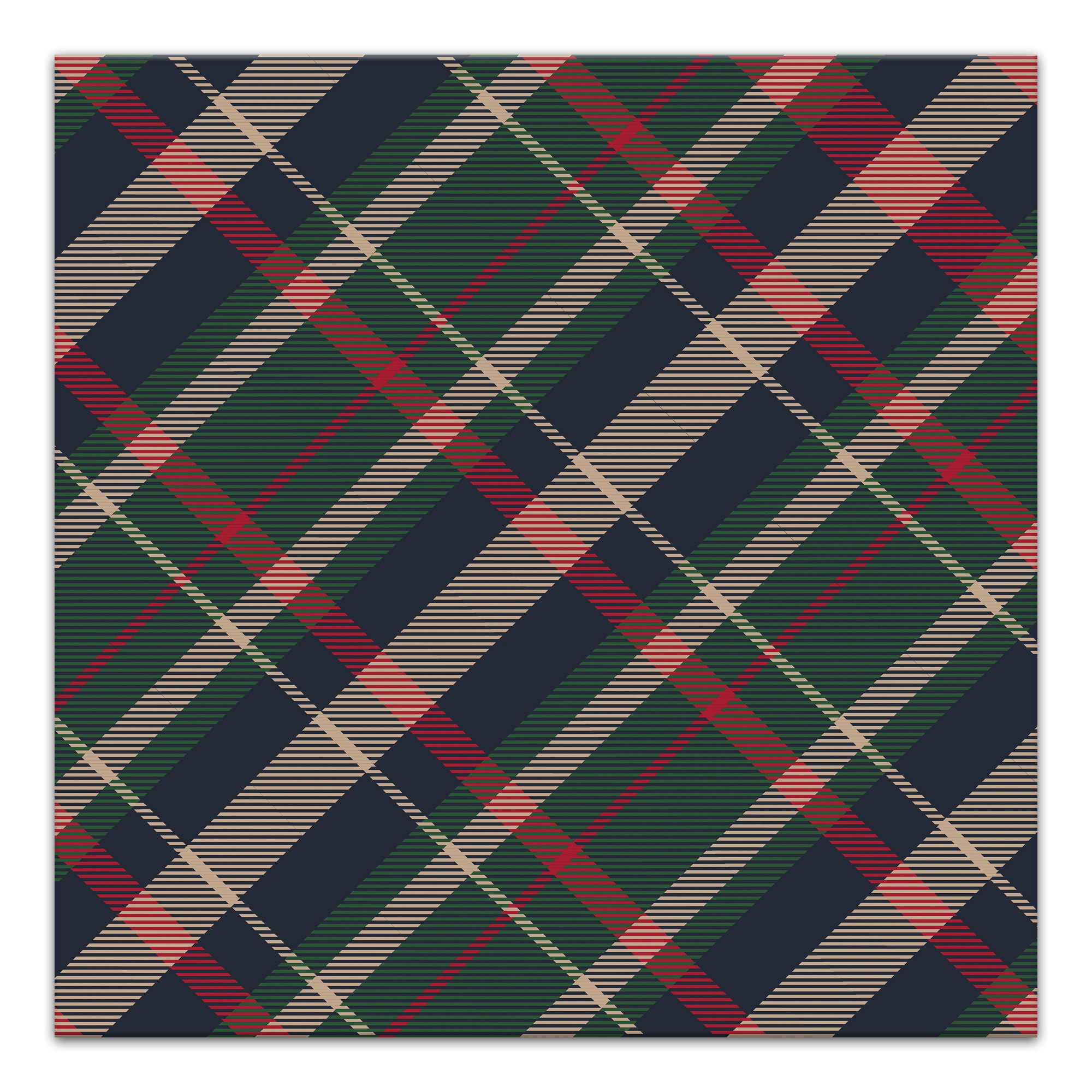 Plaid Palette Bias 12 x 12 Canvas Wall Art