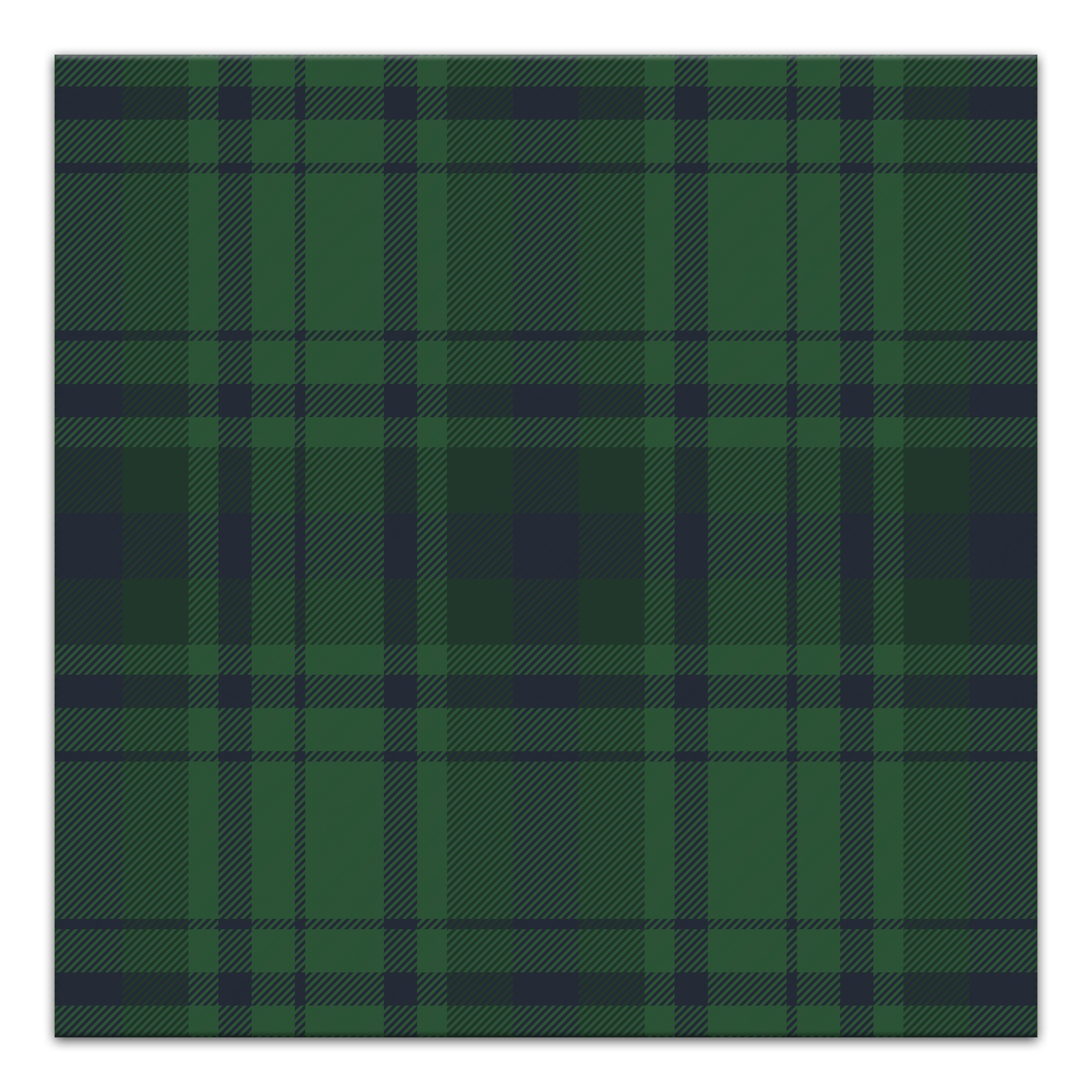 Plaid Palette Green 12 x 12 Canvas Wall Art
