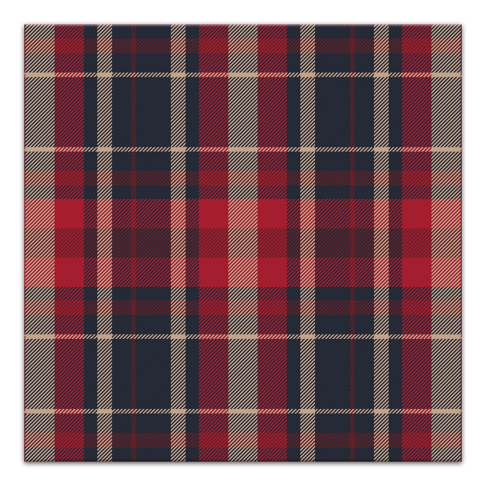 Plaid Palette Red 12 x 12 Canvas Wall Art