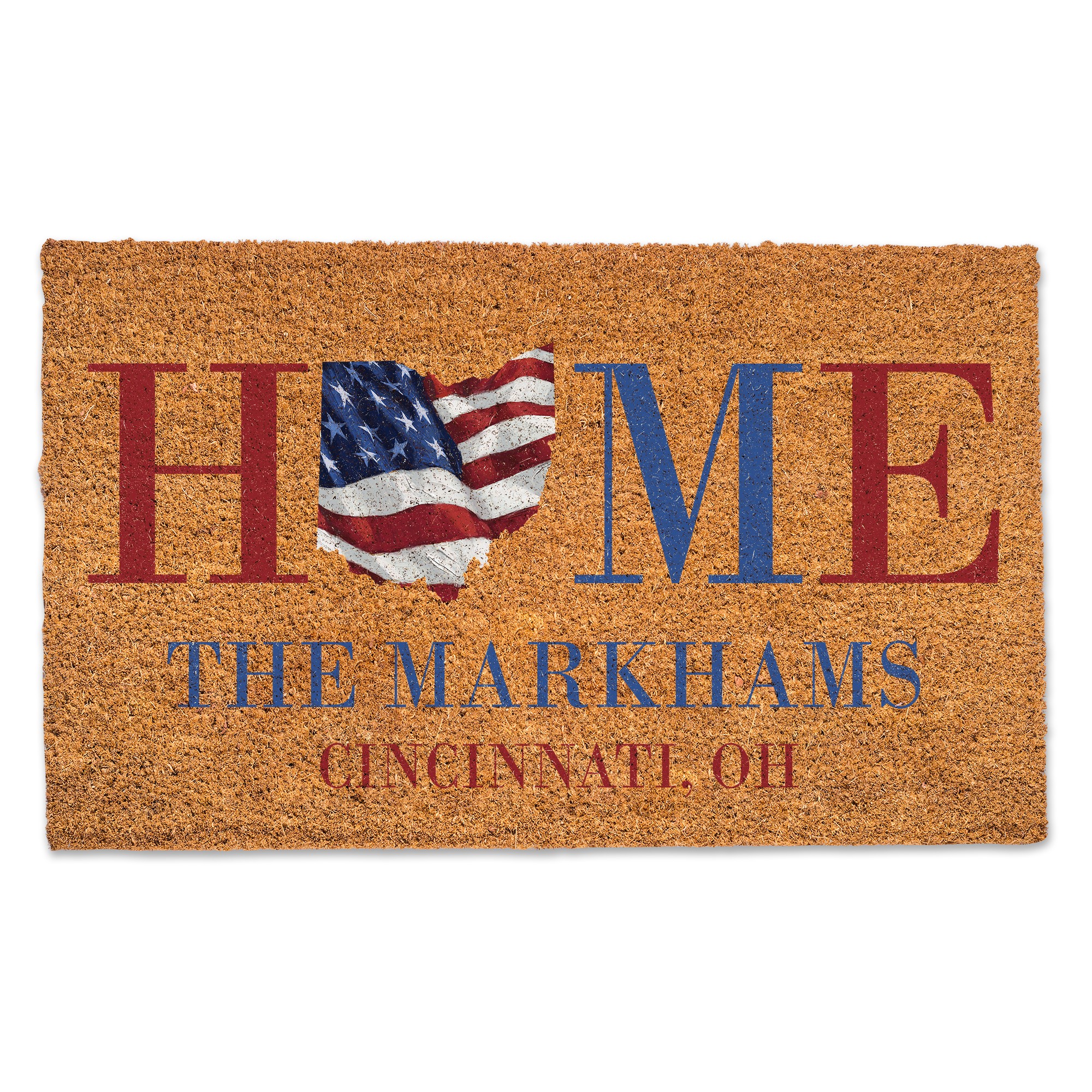Home State Pride Personalized 30 x 18 Door Mat