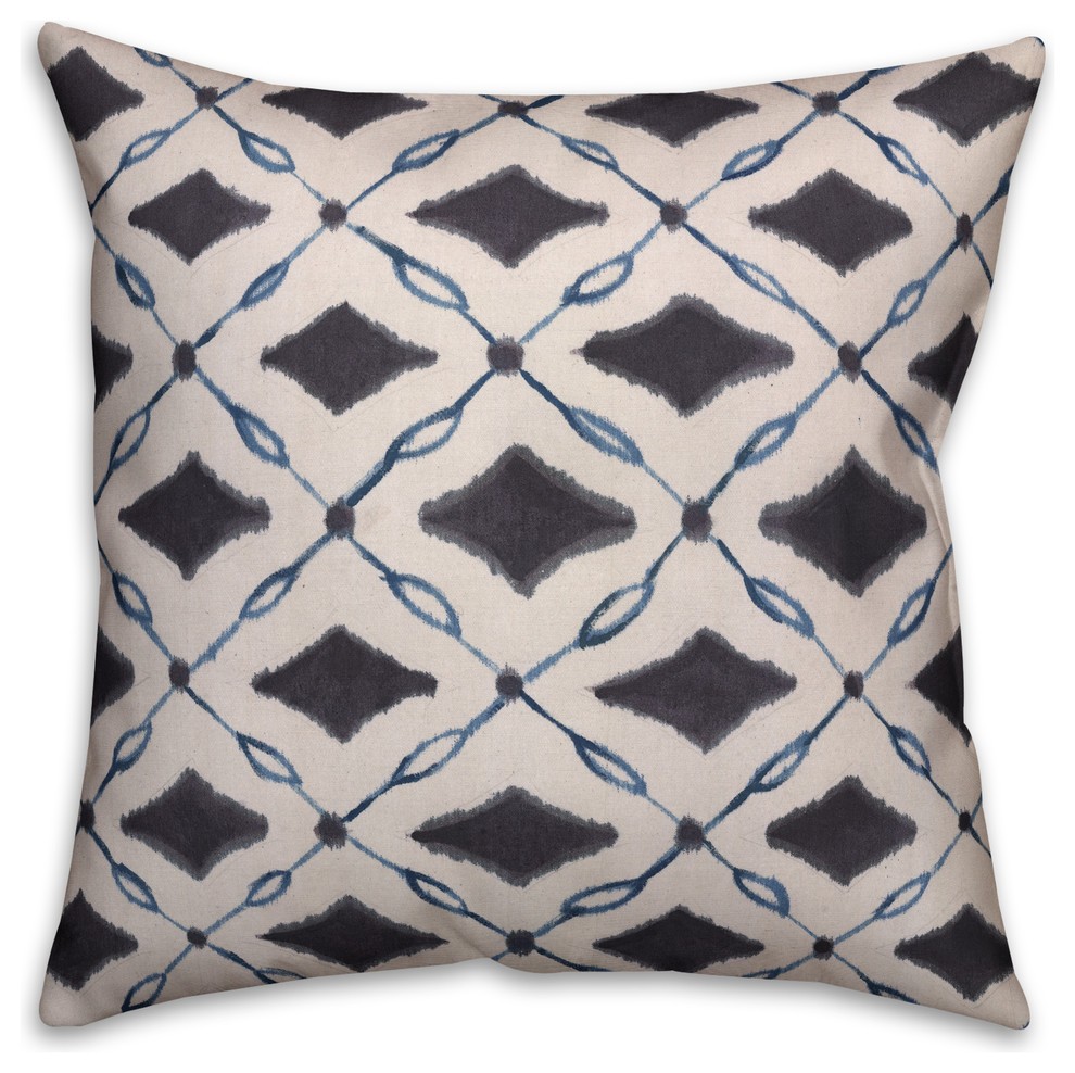 Blue Diamonds  Outdoor Throw Pillow