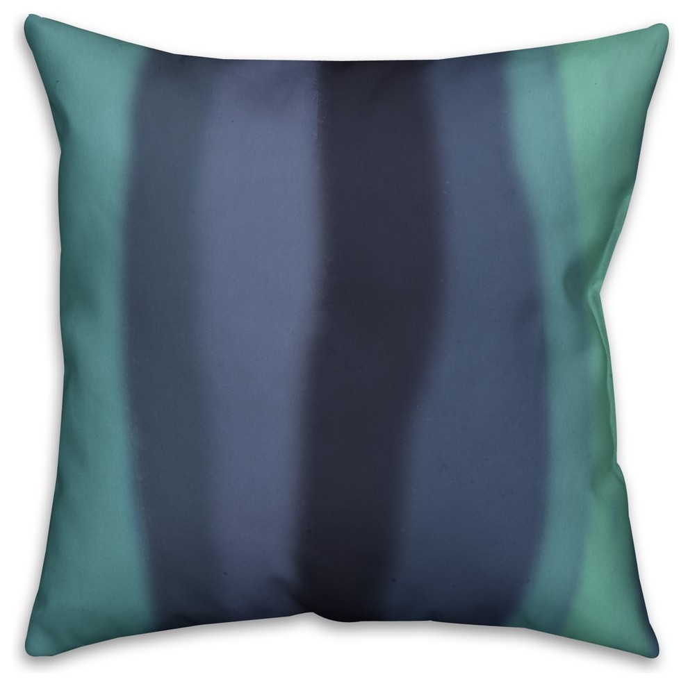 Blue Coastal Waves  Outdoor Coastal Throw Pillow