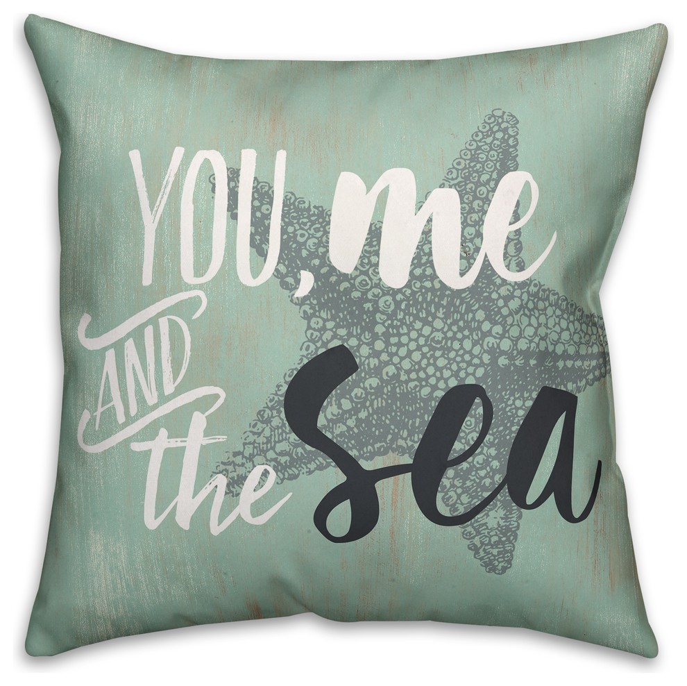 Seaside Sentiments  Outdoor Throw Pillow