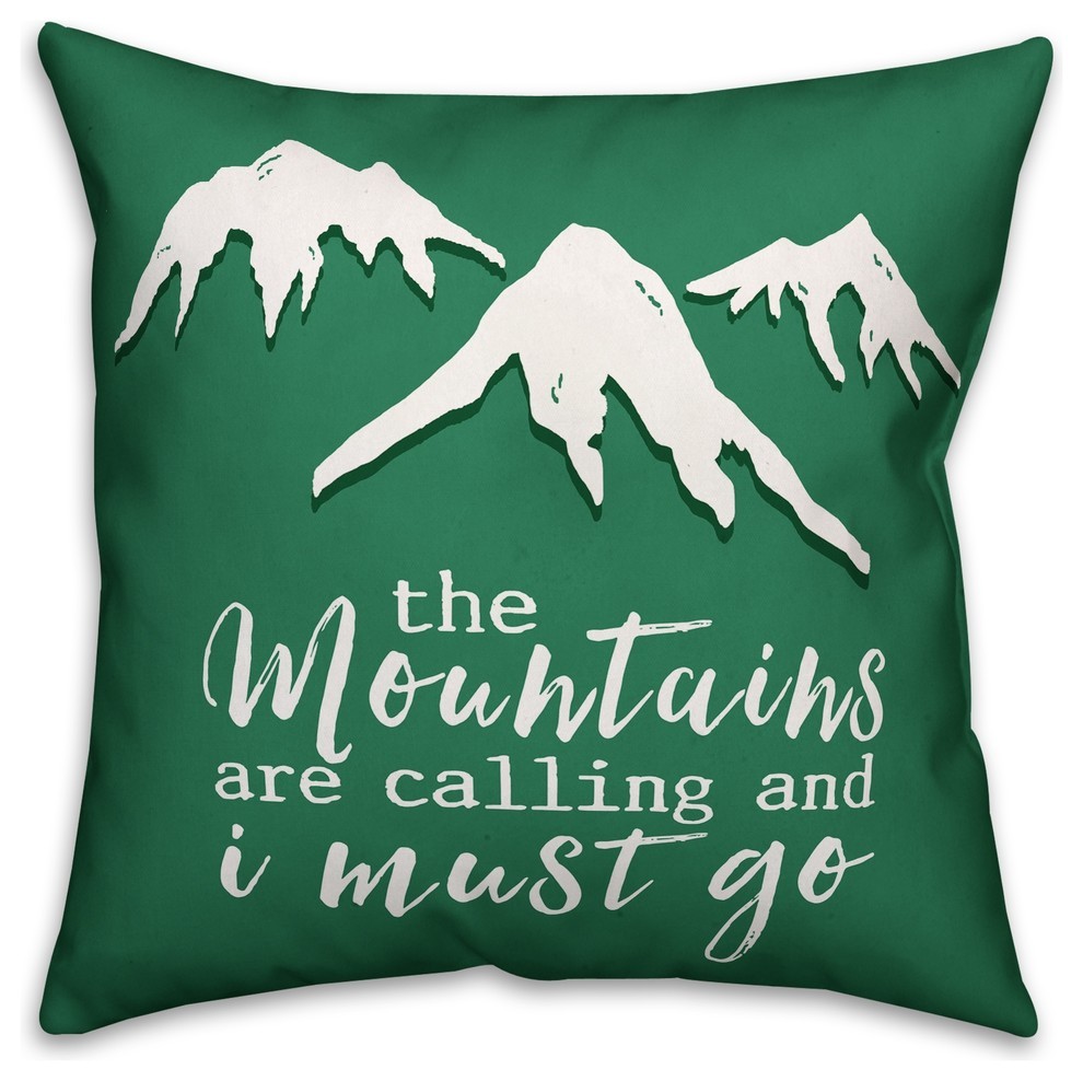 Green Mountains Adventure  Outdoor Throw Pillow