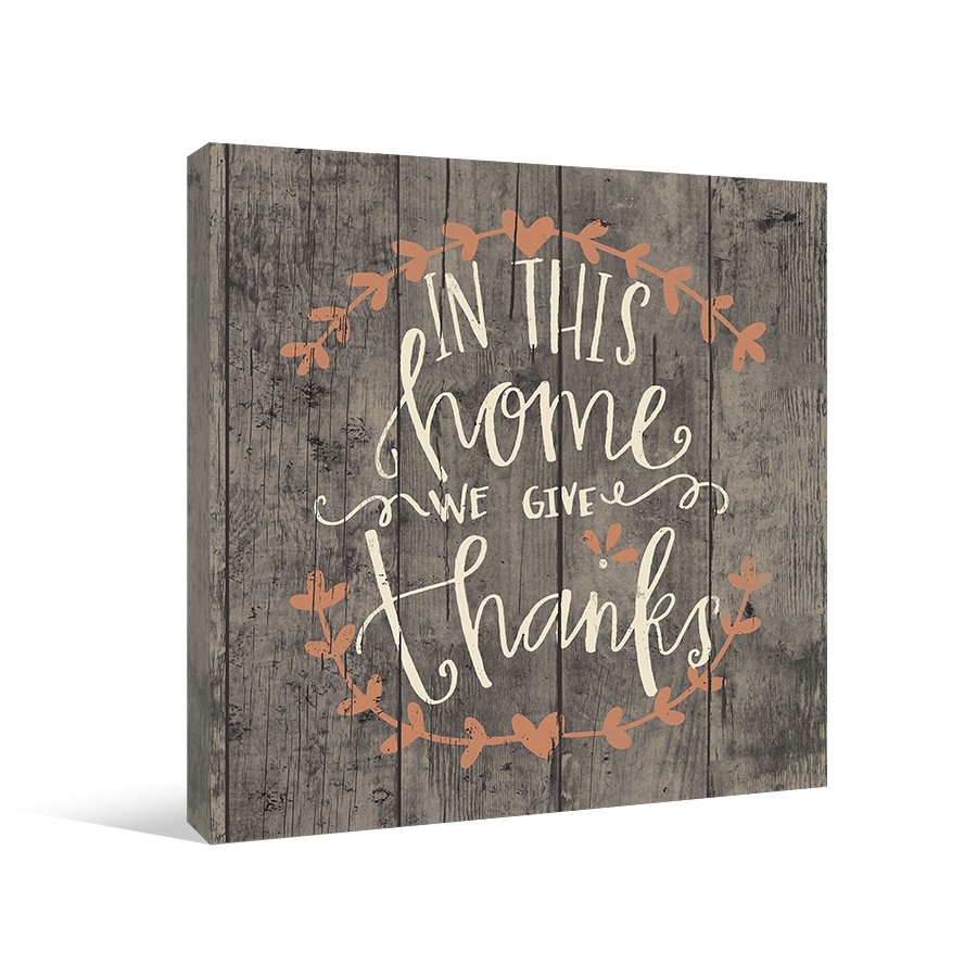We Give Thanks Canvas Wall Art