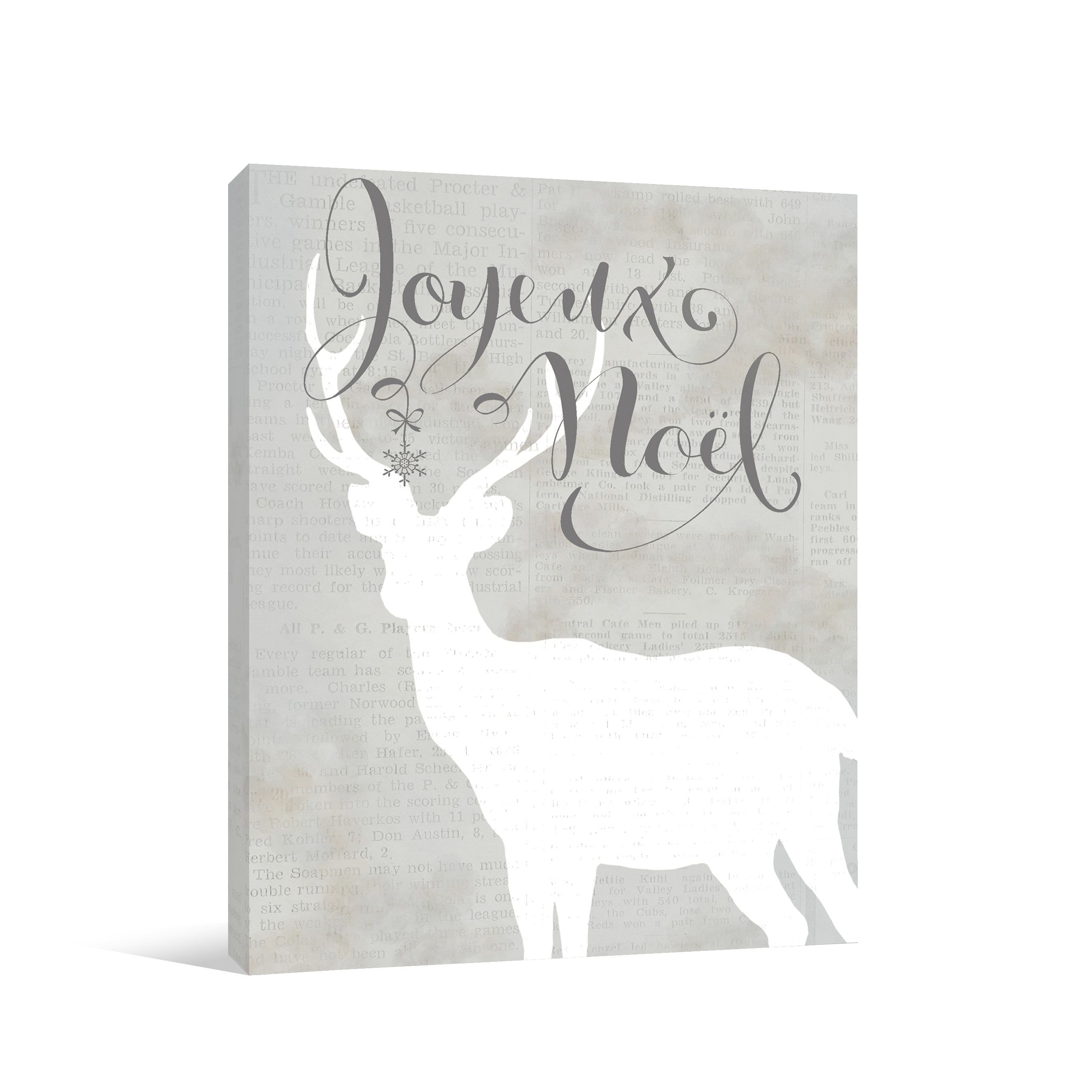 Joyeux Noel 11x14 Canvas Wall Art