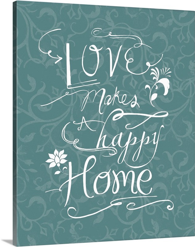 Happy Home Gallery Wrapped Canvas
