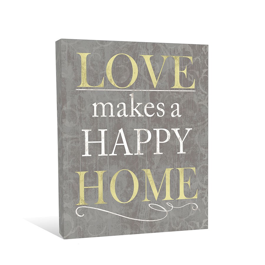 Love Makes A Happy Home 14x11 Canvas Wall Art