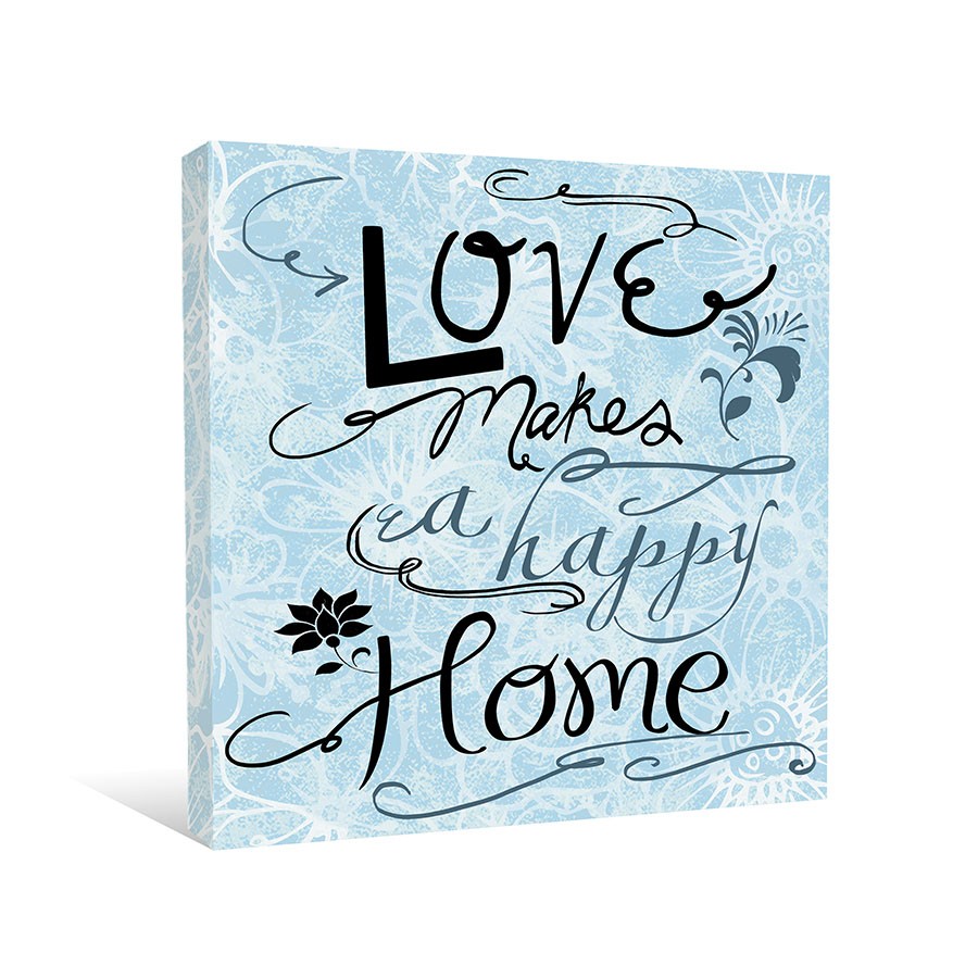 Love Happy Home Canvas Wall Art