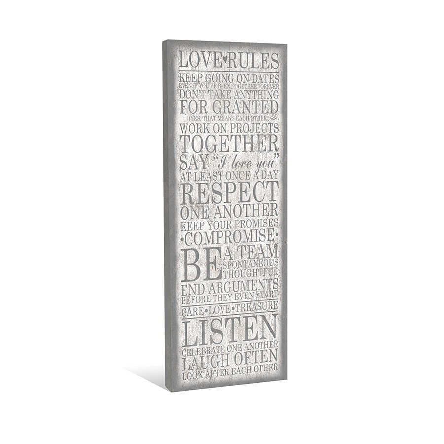 Love Rules Canvas Wall Art 