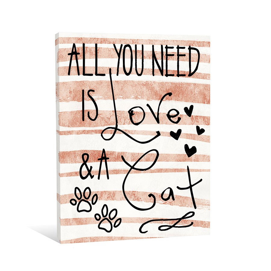 Love And Cats Canvas Wall Art