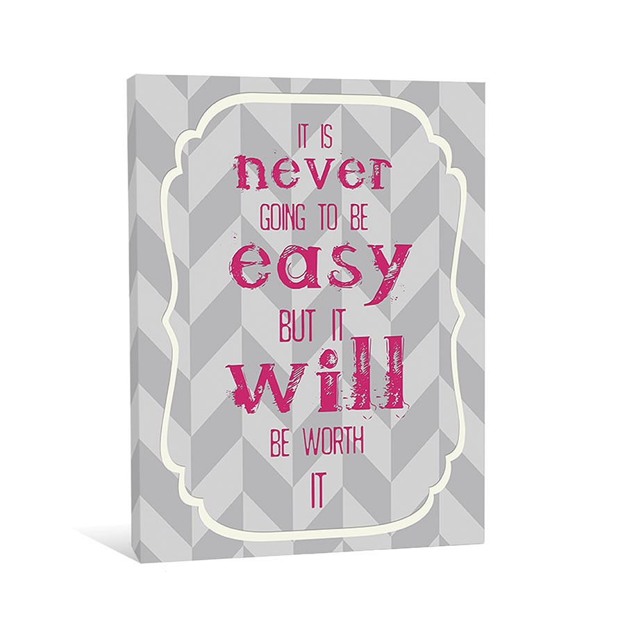 Worth It Canvas Wall Art 