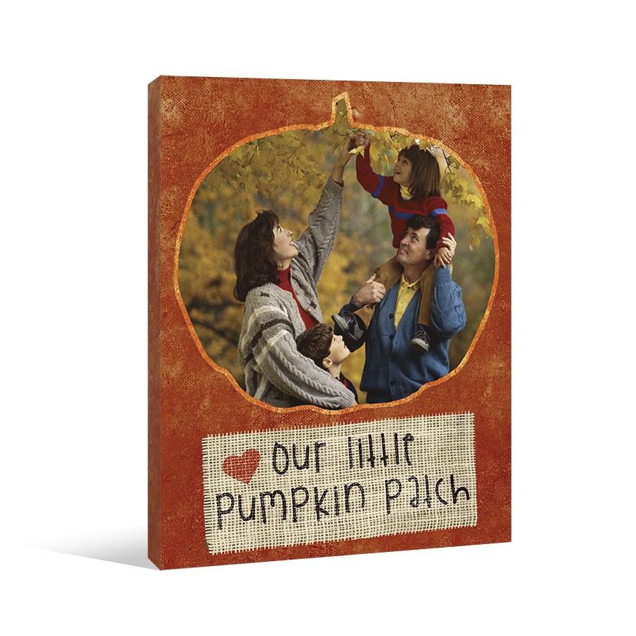 Our Little Pumpkin Patch 8x10 Personalized Canvas Wall Art