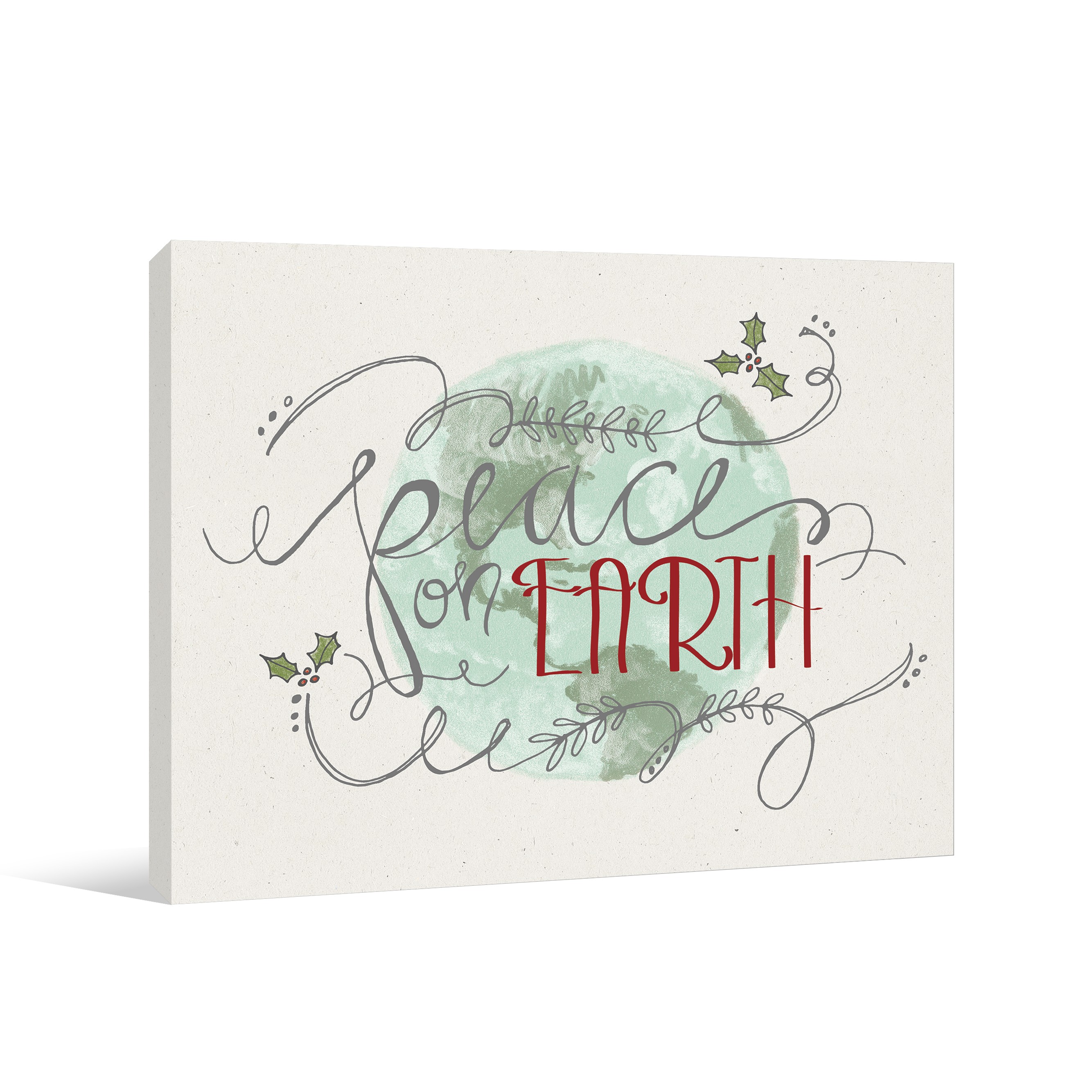 Peace Calligraphy 14x11 Canvas Wall Art