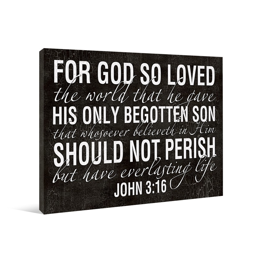 So Loved The World Canvas Wall Art