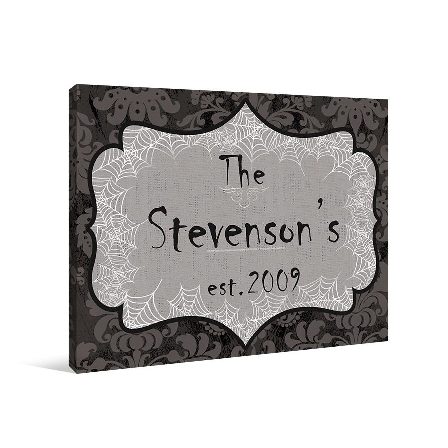 Spooky Family 20x16 Personalized Canvas Wall Art