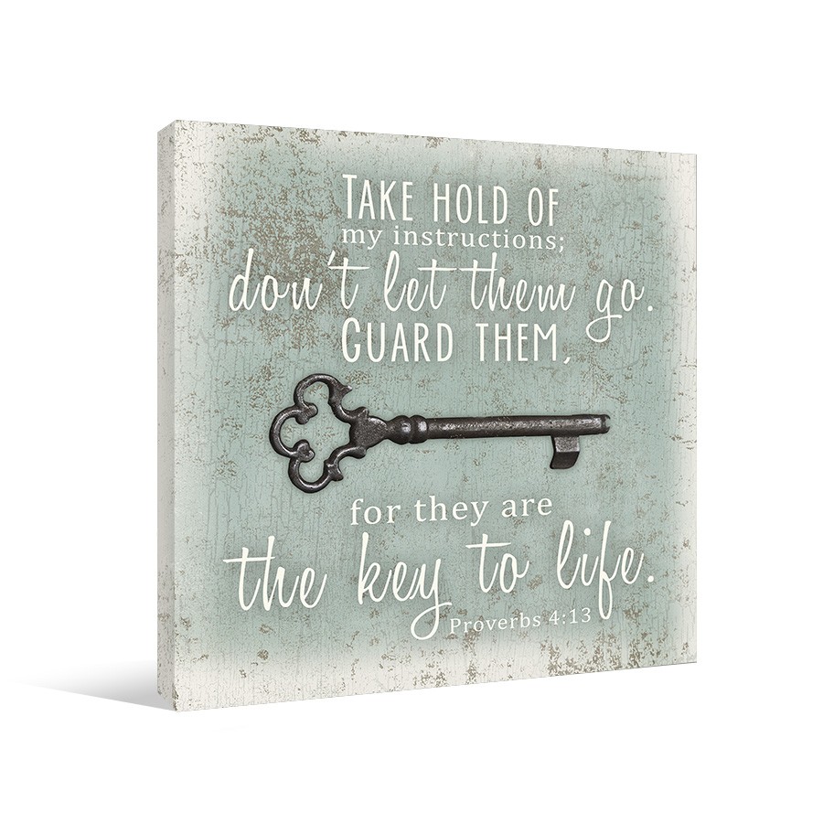 The Key To Life 12x12 Canvas Wall Art