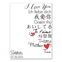 I Love You In A Million Languages 18x24 Canvas Wall Art