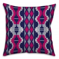 Purple, Pink, and White Boho Tribal Throw Pillow