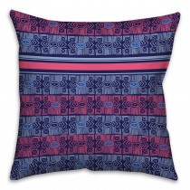 Pink and Purple Boho Tribal Throw Pillow