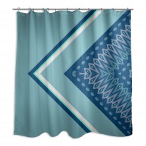 Bright And Blue Boho Tribal 71x74 Shower Curtain