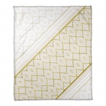 Gold Quatrefoil and Diamonds 50x60 Throw Blanket 