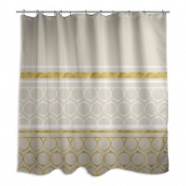 Gold And Ivory Rings Weighted 71x74 Shower Curtain