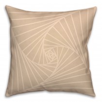Ivory Zen Spiral Design Throw Pillow