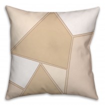 Ivory Block Pattern Throw Pillow