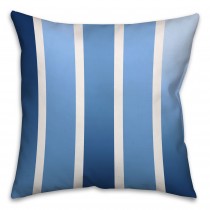 Navy Spectrum Stripes Throw Pillow