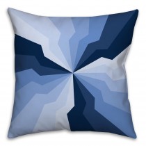 Blue and White Zigzag Pattern Throw Pillow