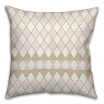 Ivory Diamond Pattern Throw Pillow 
