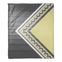 Gray Gradient Yellow Angled 50x60 Throw Blanket