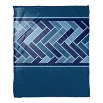 Navy Tiles 50x60 Throw Blanket 