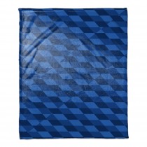 Blue Checkered Abstract 50x60 Throw Blanket