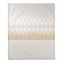 Quatrefoil on the Double Neutral 50x60 Throw Blanket 